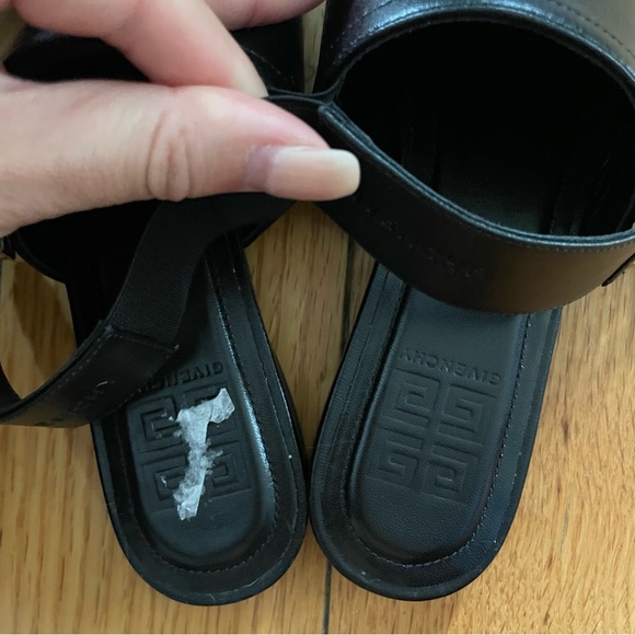 EUC Givenchy G Chain Slingback Leather Flats Mules with Gold Chain - Picture 11 of 11